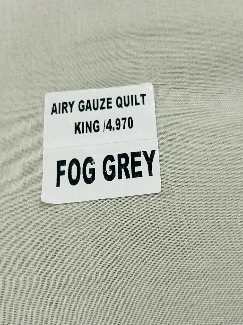 QUINCE Organic Airy Gauze Dream Quilt King/Cal King Fog Grey 8432